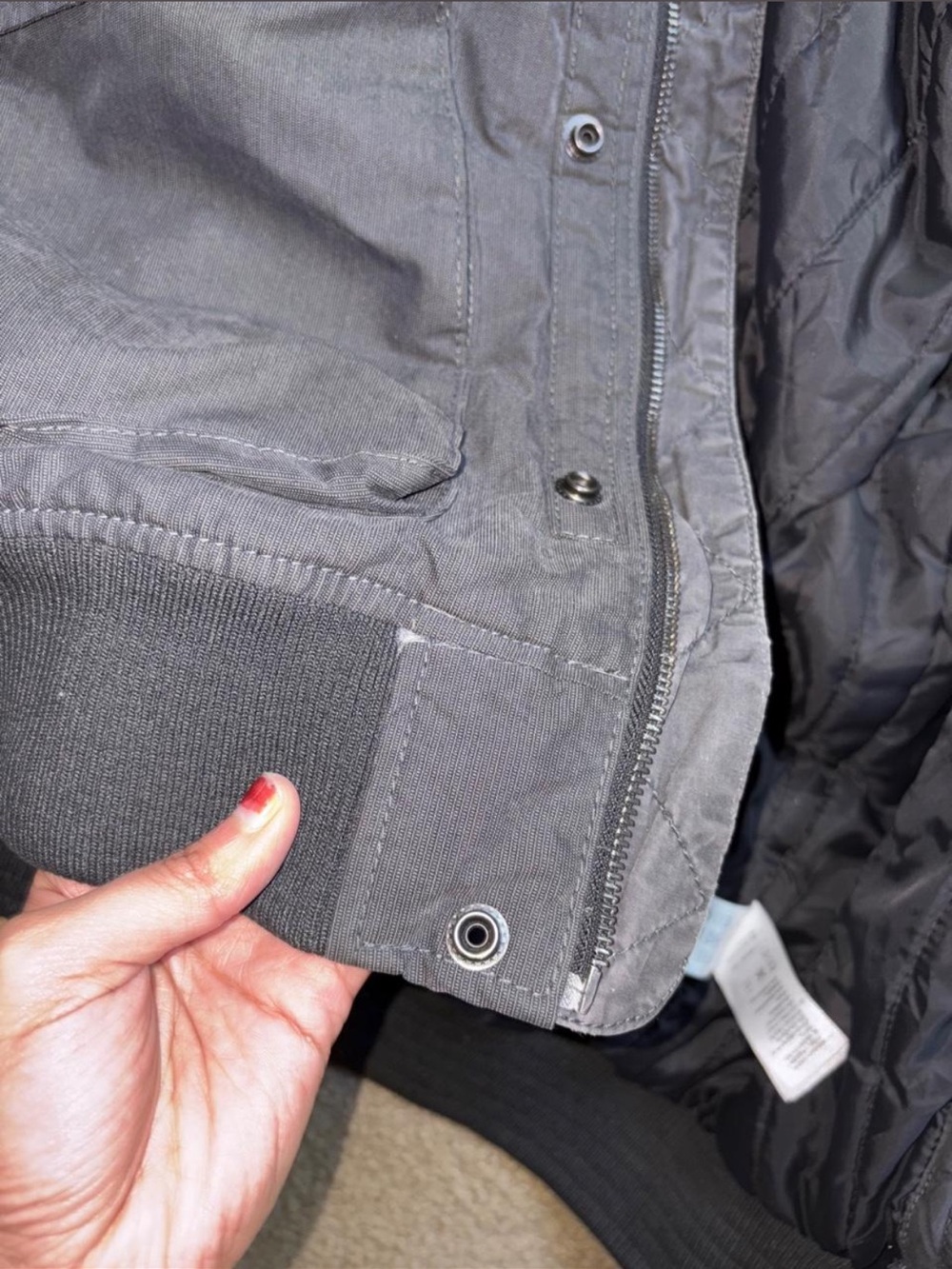 L.O.G.G H&M Oversized Bella Swan Twilight Utility Coat Mineral Gray & Black - Picture 6 of 7
